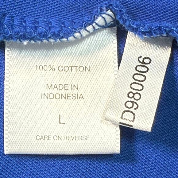 NY&C Blue Cotton Dress Women’s Large Casual Short Sleeve Summer 33” - Picture 7 of 8